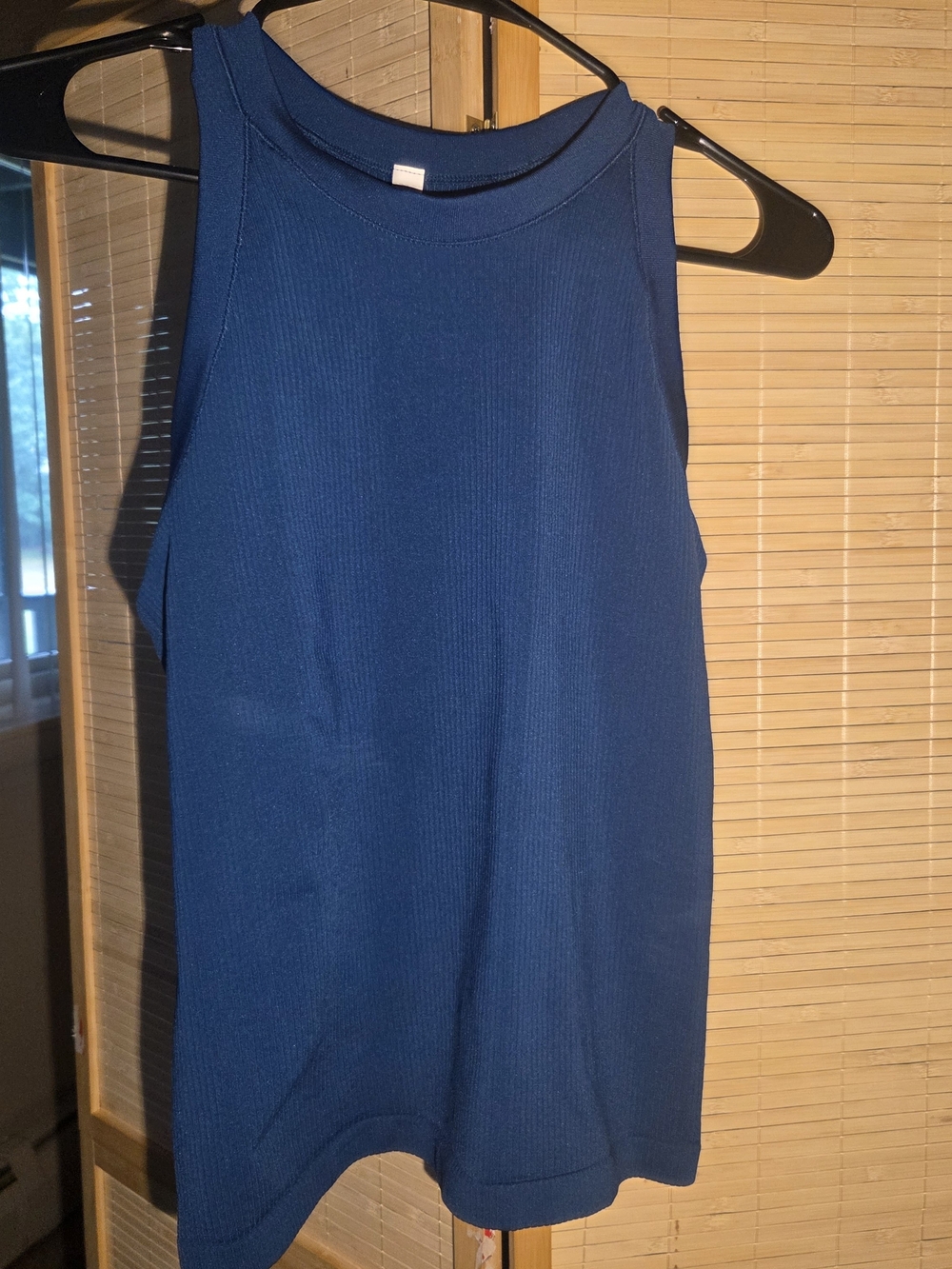 Athleta Navy Ribbed Crewneck Tank